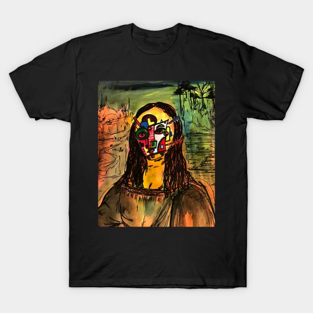 Mona Lisa X Picasso T-Shirt by Mr_Bentley